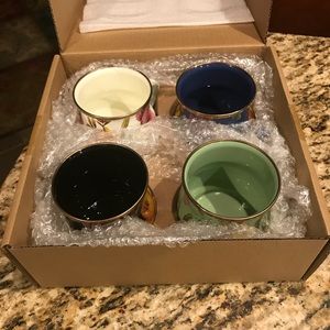 MACKENZIE CHILDS 4 PIECE MUG SET FLOWER MARKET